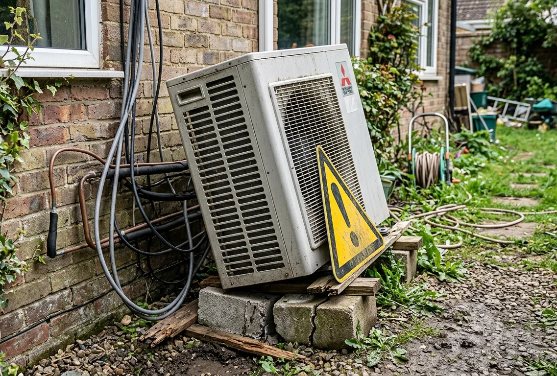 5 erreurs à éviter avec une pompe à chaleur, mauvaise installation