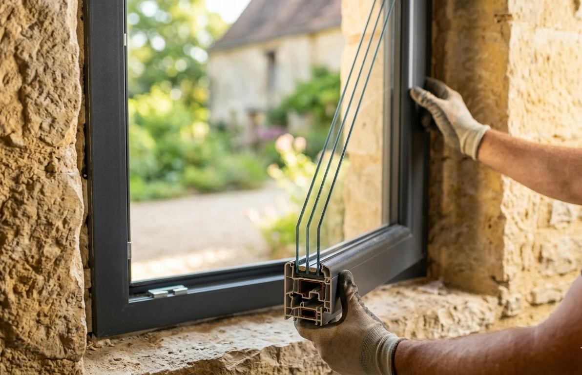 Coupe double vs triple vitrage, comparatif performance thermique Ug