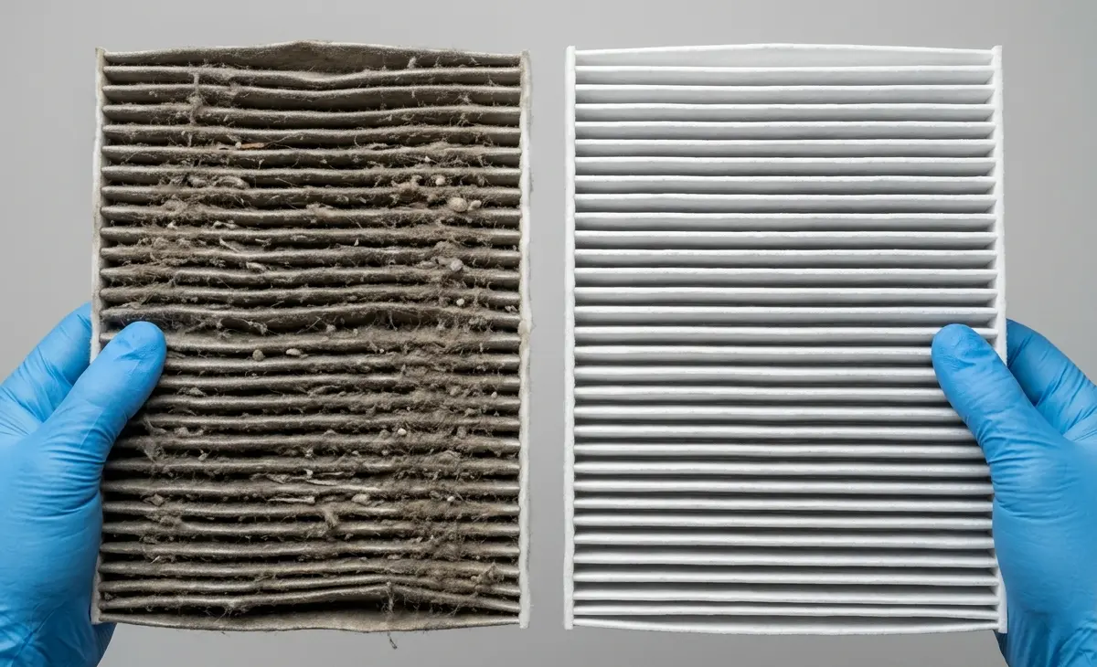 Filtre PAC encrassé vs propre, importance du nettoyage régulier